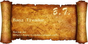 Basz Tivadar névjegykártya